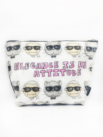 Elegance Quote T Bottom Cosmetic Bag