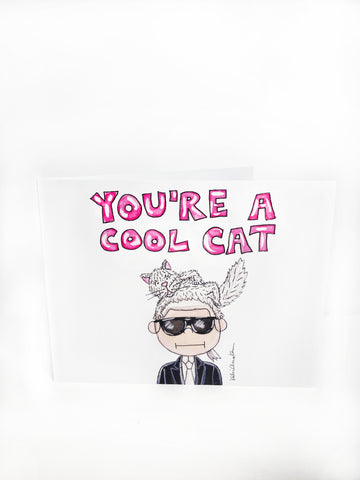 Karl Cool Cat Card