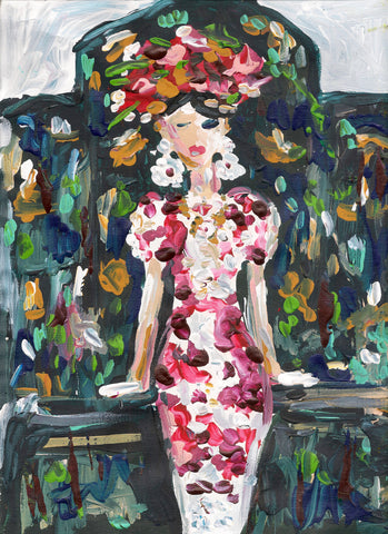 Flower Girl Acrylic Painting