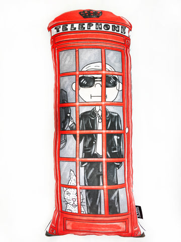 London Phone Booth Pillow