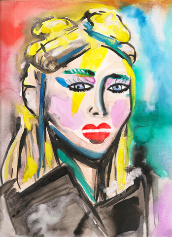 Margiela Makeup Watercolor Painting