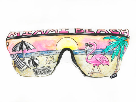 Miami Sunglasses Pillow