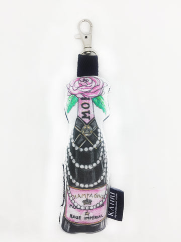 Mini Champagne Bottle Doll Bag Charm