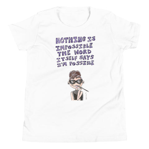 Little Audrey Quote Youth Short Sleeve T-Shirt