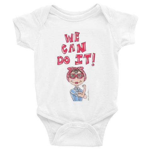 Little Rosie the Riveter Quote Infant Bodysuit