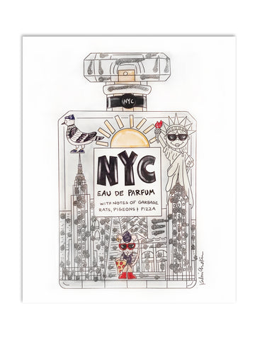 NYC Perfume Glitter Art Print